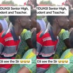 Alleged Effiduasi SHS Teacher Spotted Heavily Grinding Female Student During Jama at Inter School Games