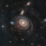 Hubble captures massive “bullseye” galaxy with unprecedented nine rings