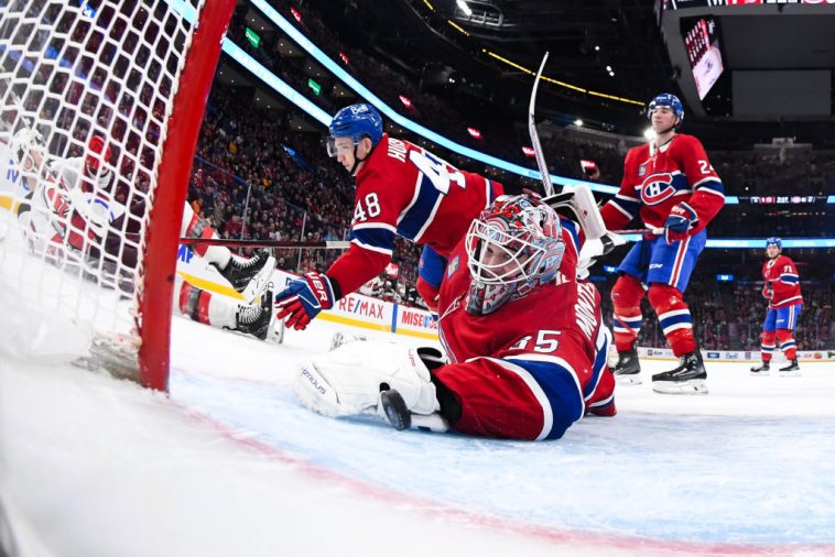 4 goals on 22 shots: The fans taunted Samuel Montembeault this afternoon