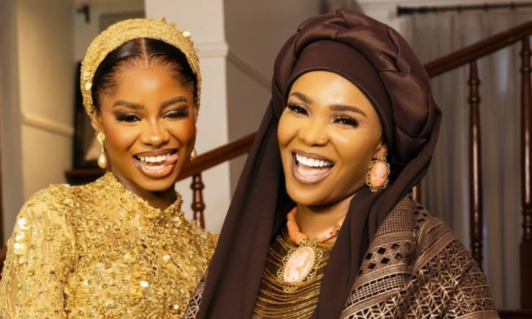 Watch the Beautiful Moment Iyabo Ojo Prays for Priscillia Before her Nikkah