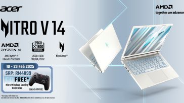 Acer Malaysia begins selling White color Nitro V 14 gaming laptop