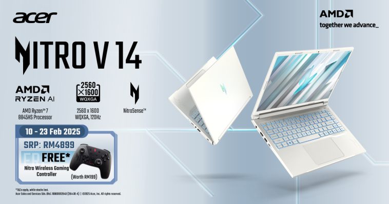 Acer Malaysia begins selling White color Nitro V 14 gaming laptop