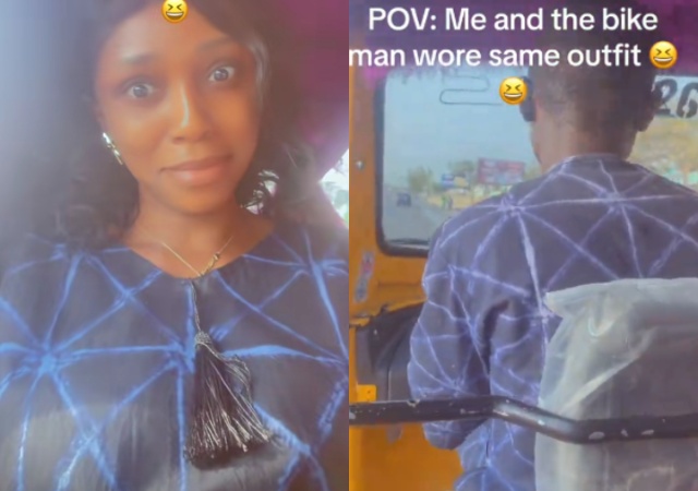 Lady Shocked as She and Keke Rider Wear Identical Outfits In Unexpected Coincidence