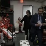 Lane Hutson went to motivate his former teammates for the Beanpot final