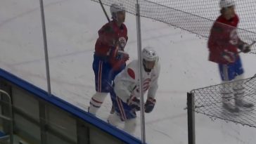 Training: it stirred between Patrik Laine and Juraj Slafkovský