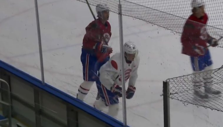 Training: it stirred between Patrik Laine and Juraj Slafkovský