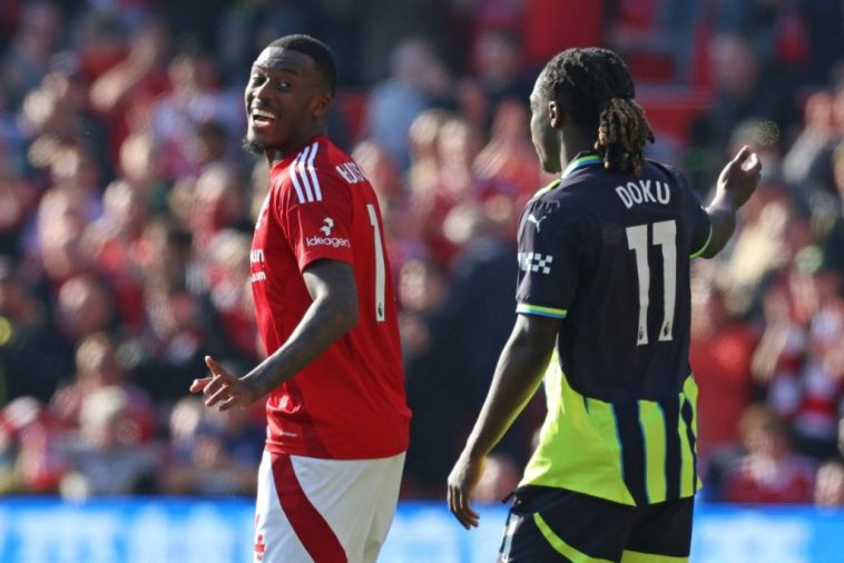 EPL: Hodson-Odoi scores only goal as Nottingham Forest beat Man City