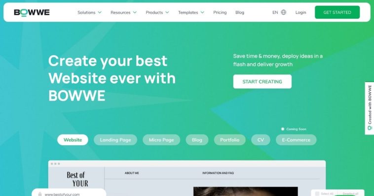 Bowwe: Website builder