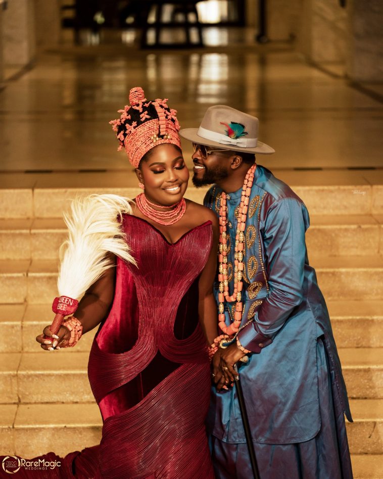 Bisola & Andrew’s Edo-Itsekiri Trad Was a Festival of Love and Culture!