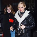 Jennifer Lawrence and Emma Stone Linked Up in Opposite Spring Coats—and We Want Both