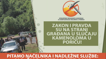 EKOLOŠKA KATASTROFA U NAJAVI: Mještani Poriča neće odustati dok ne spriječe sumnjivu eksploataciju dolomita