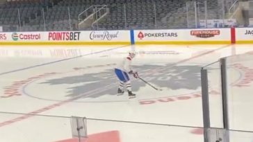 Ivan Demidov skated with the extras this morning