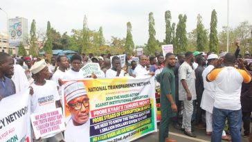5,000 anti-corruption crusaders storm AGF/Minister of Justice’s Office To Demand Prosecution Of Mele Kyari