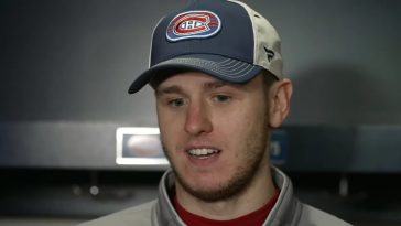 Jakub Dobes and Martin St-Louis give their message to the referees