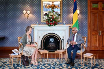WHO Representative discussed national health priorities with His Excellency, the President of the Republic of Mauritius