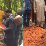 “Till death do us part”: Moment man threw his wedding ring inside wife’s grave