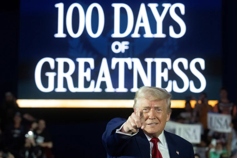 Trump Struggles to Defend Economy Upon 100-Day Milestone