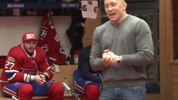 Georges St-Pierre thinks he could be a good moral support for the Canadiens