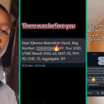 UTME resit 2025: Maths teacher who got 317 in first exam displays new result