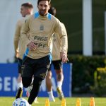 Lionel Messi trains with Argentinian team ahead of World Cup qualifier