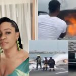 Darey Art Alade, Wife lose car to fire on Third Mainland Bridge (Video)