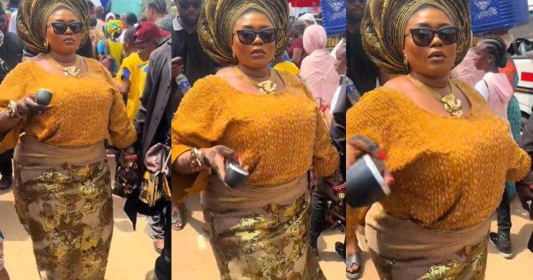 OJUDE OBA 2025: Lady reveals how a woman angr!ly hit her phone with a hand fan when she was recording her during the festival (WATCH)