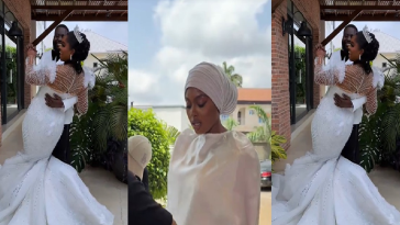 “You’re a mountain of fire bride” – Bride reveals how she had to transform from ‘glamour to demure’ for her church wedding (VIDEO)