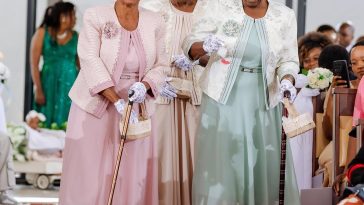 These Flower Grandmas Brought a Cute Twist to the Aisle Walk