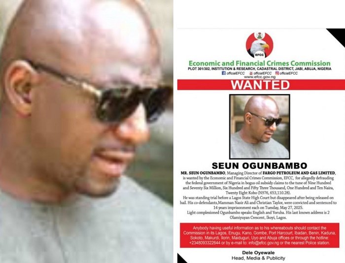 EFCC Declares Fargo Petroleum MD, Seun Ogunbambo, wanted over N976.6m oil subsidy