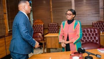 Former WHO Regional Director bids farewell during courtesy call to President Boko