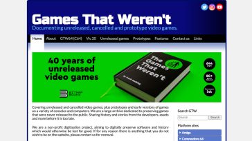 Games That Weren’t: Preserving Cancelled and Unreleased Video Game History