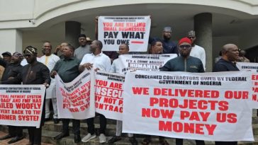 Local contractors protest in Abuja over non–payment 