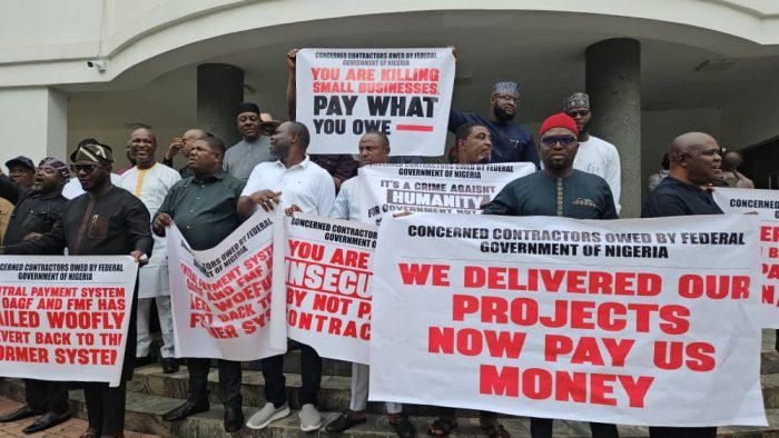 Local contractors protest in Abuja over non–payment 