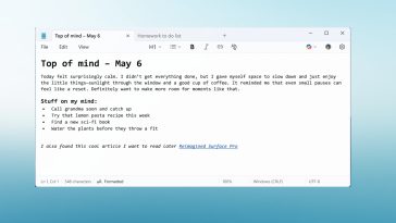 Microsoft adds Markdown formatting to Notepad