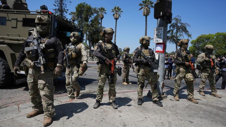 Federal troops’ show of force at MacArthur Park, Los Angeles; Mayor calls it a ‘political stunt’