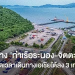 เส้นทาง“ท่าเรือระนอง-จิตตะกอง” ลดเวลาเดินทางเอเชียใต้ลง3เท่า