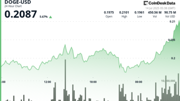 DOGE Advances 5% on Late-Session Rally as Whale Activity Returns
