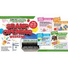Tokyo Central to Host Irvine Location Grand Opening