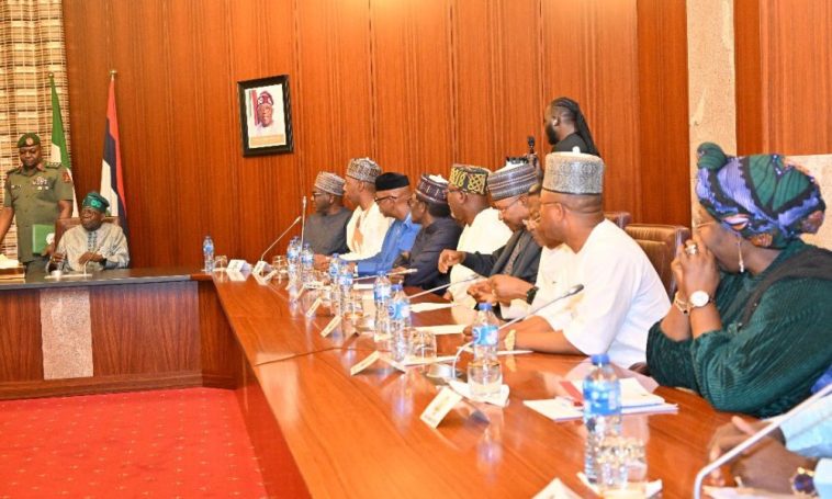 Photos: Tinubu Meets APC Governors Ahead Of Crucial NEC Meeting