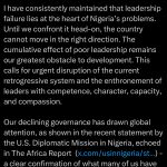 Until we confront leadership failure head-on, the country cannot move in the right direction