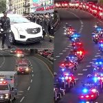 Dozens Of Police Motorcycles And Cars Escort Hearse Ferrying Slain NYPD Police Officer, Didarul Islam