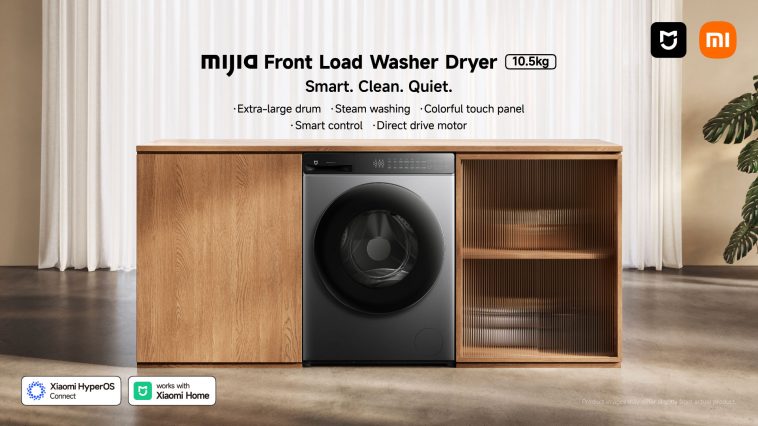 Xiaomi Launches Mijia Front Load Washer Dryer 10.5kg in Malaysia with Early-Bird Price from RM1,499