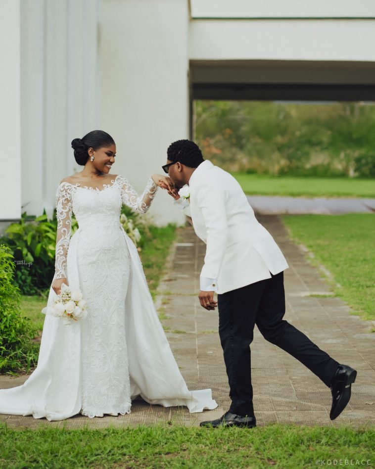 Love Had the Last Laugh! Enjoy Tamara & Taylor’s Beautiful White Wedding