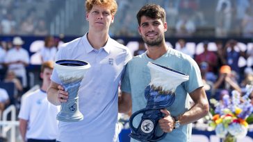 Alcaraz wins the Cincinnati Open after Sinner retires in the first set because of illness