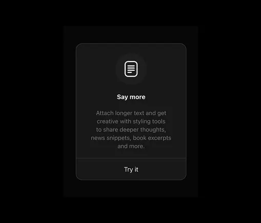 Threads Tests In-Stream Text Expansion for Longer Updates