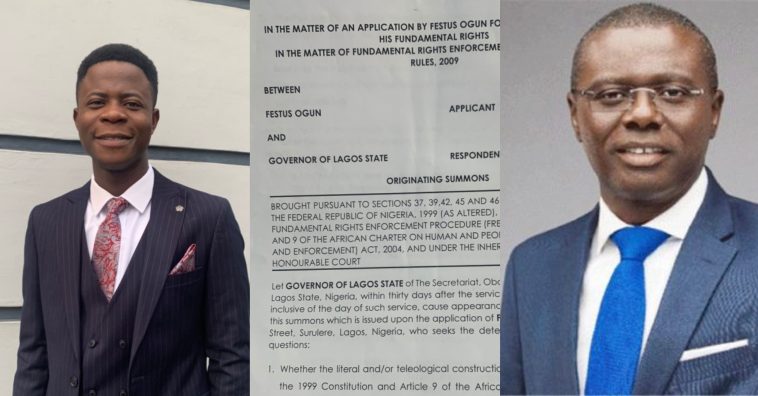 Lawyer sues Sanwo-Olu