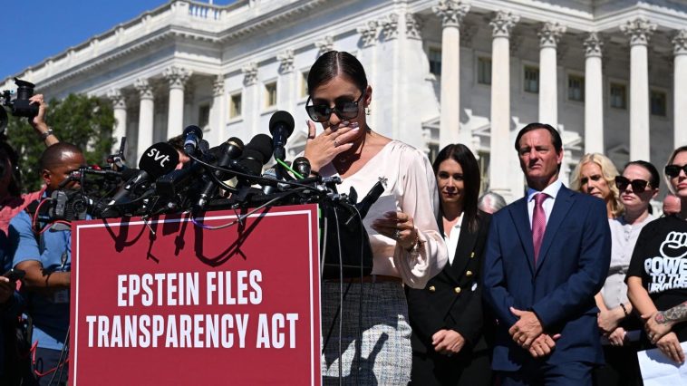 Epstein Victims Push Back Against Trump’s ‘Hoax’ Label