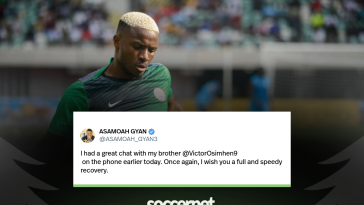 Ghana legend Asamoah Gyan denies Osimhen faking injury reports