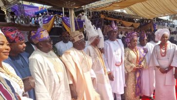 Tinubu, Adeleke, Kwankwaso present as Makinde installs Ladoja as 44th Olubadan