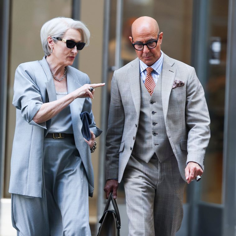 Meryl Streep Appears to Attend a Very Real Fashion Show as Miranda Priestly